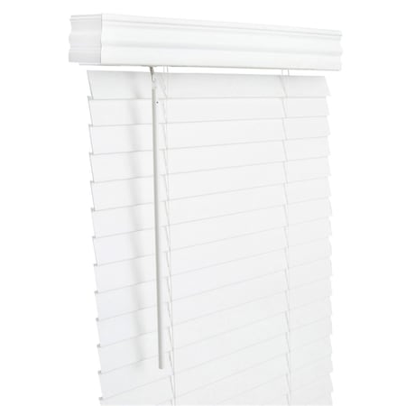 Work-Of-Art 2 in. Faux Wood Cordless Blinds, White - 34 x 60 in. WO2514233
